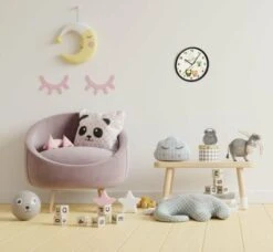 CreaDesign Kinder Wanduhr Laufruhig Personalisiert Mit Name Eule Beige Grün Orange -Komar Verkäufe 20299801 05