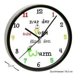 CreaDesign Kinder Wanduhr Personalisiert Mit Name Der Frühe Vogel Mit Namen -Komar Verkäufe 20299869 03