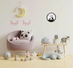 CreaDesign Kinder Wanduhr Personalisiert Mit Name Pferde Cowboy Schwarz Pink -Komar Verkäufe 20300285 05