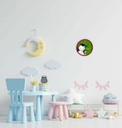 CreaDesign Kinder Wanduhr Personalisiert Mit Name Pinguin Grün -Komar Verkäufe 20301514 05