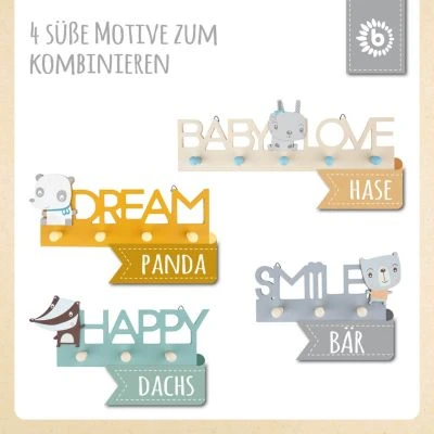 Bieco Holz Garderobe Kinder Smile 5 Kleiderhaken Garderobenleiste 25 Cm Wandgarderobe Garderoben 6 Bieco Holz Garderobe Kinder Smile 5 Kleiderhaken Garderobenleiste 25 Cm Wandgarderobe Garderoben – Bild 6