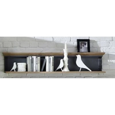 LOMADO® Dekoratives Wandboard JÜLICH-36 Im Landhaus-Stil Graphit Und Artisan Eiche Nb. B/H/T: 142/29/20 Cm 1 LOMADO® Dekoratives Wandboard JÜLICH-36 Im Landhaus-Stil Graphit Und Artisan Eiche Nb. B/H/T: 142/29/20 Cm