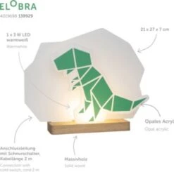 Elobra Tischleuchte Stecksystem "Dinopoly" LED, Grün 5 Elobra Tischleuchte Stecksystem "Dinopoly" LED, Grün -Komar Verkäufe 21831875 03