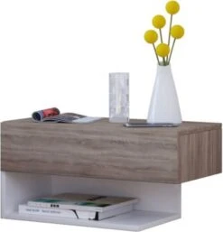 VCM Holz Dielenmöbel Flur Dekoregal Wandboard Wandregal Wandschublade Klado Maxi