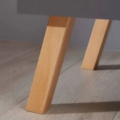 LOMADO® Babyzimmer Kleiderschrank MANISA-19 In Grau Mit Buche Massiv, B/H/T: Ca. 130/190/60 Cm