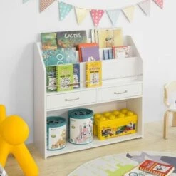 SoBuy® Kinderregal Bücherregal Für Kinder, Mit Ablagefächern Und 2 Schubladen -Komar Verkäufe 22466919 06