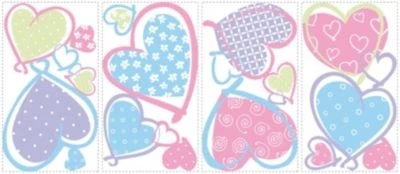 RoomMates Wandsticker Herzen, 16-tlg. 2 RoomMates Wandsticker Herzen, 16-tlg. – Bild 2