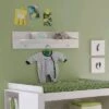 LOMADO® Wandboard Babyzimmer OLBIA-19 In Weiß, B/H/T: Ca. 75/20/15 Cm