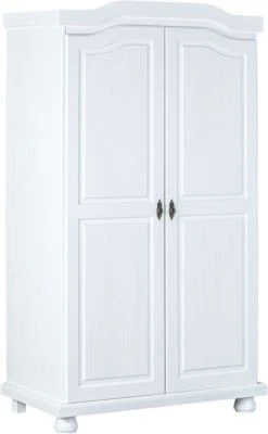 Inter Link Kleiderschrank Hedda, 2-türig, Kiefer Massiv Weiß