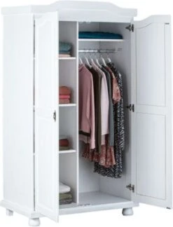 Inter Link Kleiderschrank Hedda, 2-türig, Kiefer Massiv Weiß 8 Inter Link Kleiderschrank Hedda, 2-türig, Kiefer Massiv Weiß -Komar Verkäufe 23019800 03