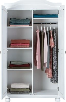 Inter Link Kleiderschrank Hedda, 2-türig, Kiefer Massiv Weiß 6 Inter Link Kleiderschrank Hedda, 2-türig, Kiefer Massiv Weiß – Bild 6