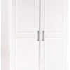 Inter Link Kleiderschrank Hakon, 2-türig, Kiefer Massiv Weiß