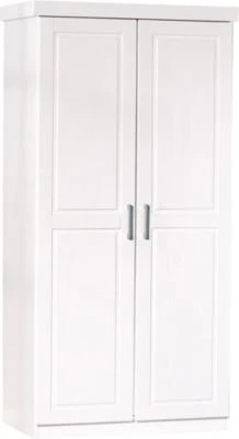 Inter Link Kleiderschrank Hakon, 2-türig, Kiefer Massiv Weiß