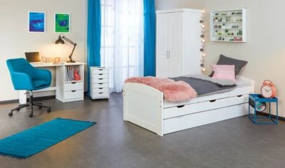 Inter Link Kleiderschrank Hakon, 2-türig, Kiefer Massiv Weiß 3 Inter Link Kleiderschrank Hakon, 2-türig, Kiefer Massiv Weiß – Bild 3