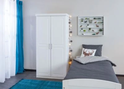 Inter Link Kleiderschrank Hakon, 2-türig, Kiefer Massiv Weiß 6 Inter Link Kleiderschrank Hakon, 2-türig, Kiefer Massiv Weiß – Bild 6