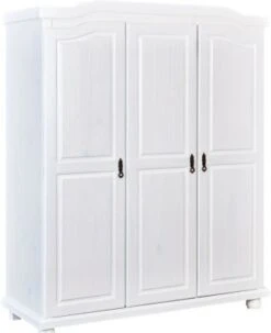 Inter Link Kleiderschrank Bastian, 3-türig, Kiefer Weiß