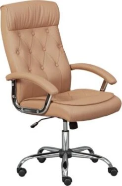 Inter Link Drehstuhl Dariana, Beige-chrome