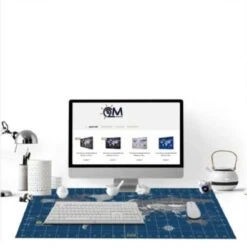 DigitCUBE Schreibtischunterlage 90x60cm - Tischunterlage Im Weltkarte Design Mit Deutschen Layout -Komar Verkäufe 23262126 06