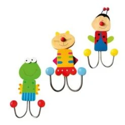 Bino Garderobenhaken-Set Tiere
