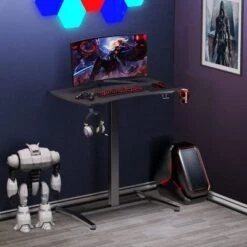 Yulukia Höhenverstellbarer Gamingtisch Schreibtisch Airlift Höhenverstellbarer Tisch