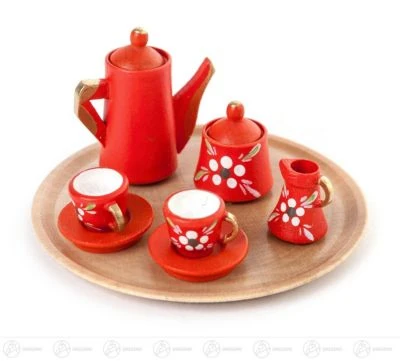 Spielzeug Mini-Kaffeeservice Rund, Rot Mit Dekor (10) Höhe Ca 3,5 Cm NEU 1 Spielzeug Mini-Kaffeeservice Rund, Rot Mit Dekor (10) Höhe Ca 3,5 Cm NEU