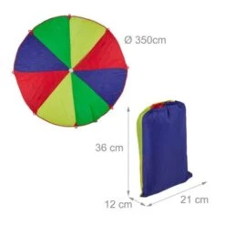 Relaxdays Buntes Schwungtuch Ø 3,5 M -Komar Verkäufe 25268167 04