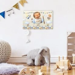 Bilderwelten Kindergarderobe Holz Aquarell Tierpilot Löwe -Komar Verkäufe 25409548 05