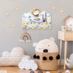 Bilderwelten Kindergarderobe Holz Aquarell Tierpilot Teddy -Komar Verkäufe 25409685 04