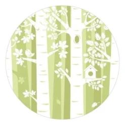 Bilderwelten Runde Tapete Selbstklebend Kinderzimmer Bäume Im Wald Grün