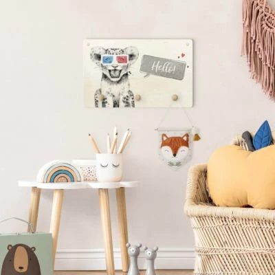 Bilderwelten Kindergarderobe Holz Spruch Hello Fröhliches Löwenbaby 4 Bilderwelten Kindergarderobe Holz Spruch Hello Fröhliches Löwenbaby – Bild 4