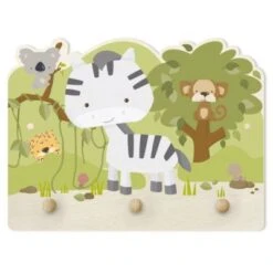 Bilderwelten Kindergarderobe Holz Baby Zebra In Der Savanne