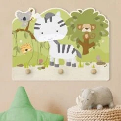 Bilderwelten Kindergarderobe Holz Baby Zebra In Der Savanne -Komar Verkäufe 25411526 03