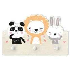 Bilderwelten Kindergarderobe Holz Safari Tiere