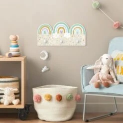 Bilderwelten Kindergarderobe Holz Regenbögen Pastell Mix -Komar Verkäufe 25411756 04