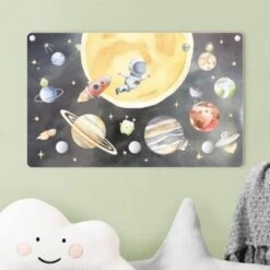 Bilderwelten Kindergarderobe Holz Aquarell Unser Planetensystem -Komar Verkäufe 25411769 03