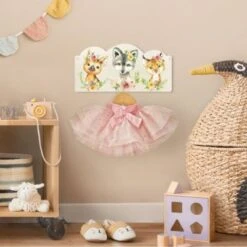 Bilderwelten Kindergarderobe Holz Aquarell Waldtiere Mit Blumen II -Komar Verkäufe 25411855 05