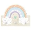 Bilderwelten Kindergarderobe Holz Regenbogen Mit Wolken Pastell