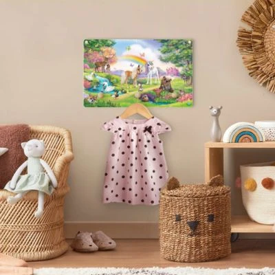 Bilderwelten Kindergarderobe Holz Animal Club International - Zauberwald Mit Einhorn 4 Bilderwelten Kindergarderobe Holz Animal Club International - Zauberwald Mit Einhorn – Bild 4