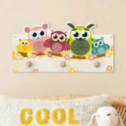 Bilderwelten Kindergarderobe Holz No.CG216 Eulenfamilie 8 Bilderwelten Kindergarderobe Holz No.CG216 Eulenfamilie -Komar Verkäufe 25413880 03