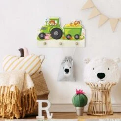 Bilderwelten Kindergarderobe Holz Landjunge Traktor -Komar Verkäufe 25413925 05