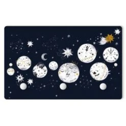 Bilderwelten Kindergarderobe Holz Planetenparty