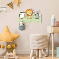 Bilderwelten Kindergarderobe Holz Pinguin Löwe Waschbär 9 Bilderwelten Kindergarderobe Holz Pinguin Löwe Waschbär -Komar Verkäufe 25414468 04