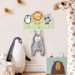 Bilderwelten Kindergarderobe Holz Pinguin Löwe Waschbär 10 Bilderwelten Kindergarderobe Holz Pinguin Löwe Waschbär -Komar Verkäufe 25414468 05