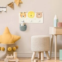 Bilderwelten Kindergarderobe Holz Süßer Zoo - Tiger Löwe Und Bär 9 Bilderwelten Kindergarderobe Holz Süßer Zoo - Tiger Löwe Und Bär -Komar Verkäufe 25417069 04