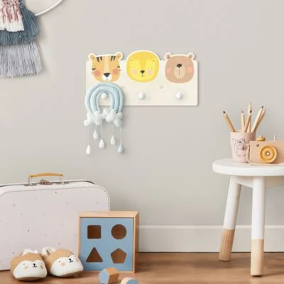 Bilderwelten Kindergarderobe Holz Süßer Zoo - Tiger Löwe Und Bär 5 Bilderwelten Kindergarderobe Holz Süßer Zoo - Tiger Löwe Und Bär – Bild 5