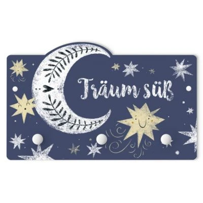 Bilderwelten Kindergarderobe Holz Träum Süß Mond Und Sternen 1 Bilderwelten Kindergarderobe Holz Träum Süß Mond Und Sternen