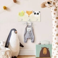 Bilderwelten Kindergarderobe Holz Süßer Zoo - Frosch Fuchs Und Panda 10 Bilderwelten Kindergarderobe Holz Süßer Zoo - Frosch Fuchs Und Panda -Komar Verkäufe 25417888 05