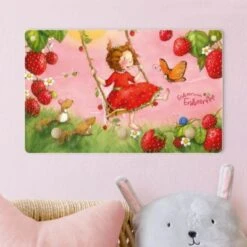 Bilderwelten Kindergarderobe Holz Erdbeerinchen Erdbeerfee - Baumschaukel -Komar Verkäufe 25418069 03