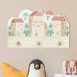 Bilderwelten Kindergarderobe Holz Häuser Und Heißluftballons 8 Bilderwelten Kindergarderobe Holz Häuser Und Heißluftballons -Komar Verkäufe 25418071 03