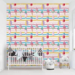 Bilderwelten Mustertapete Aquarell Eis Bunt Mit Punkten